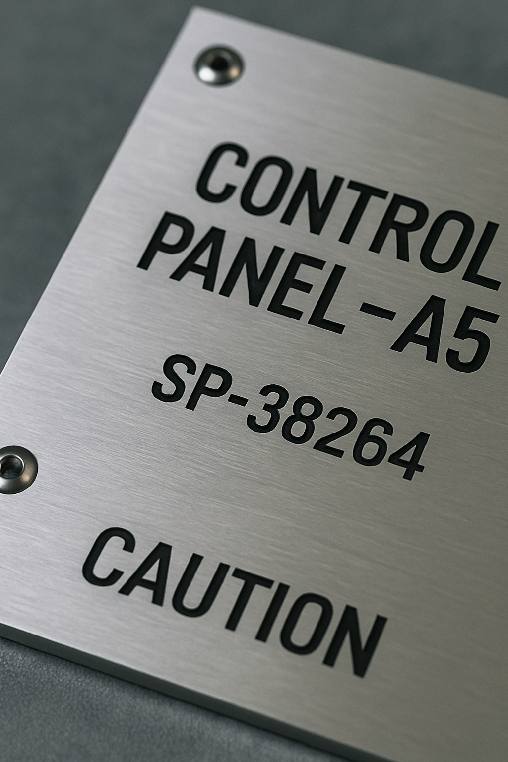 Laser engraved control panel label