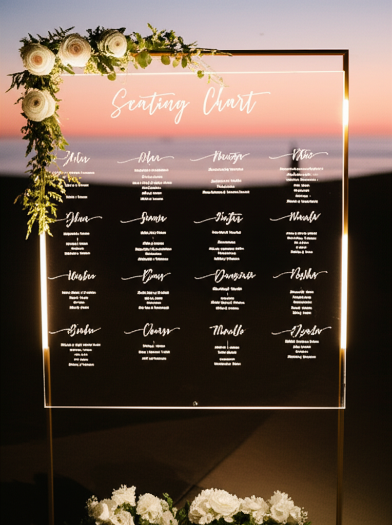 Laser Cut Seating Charts
